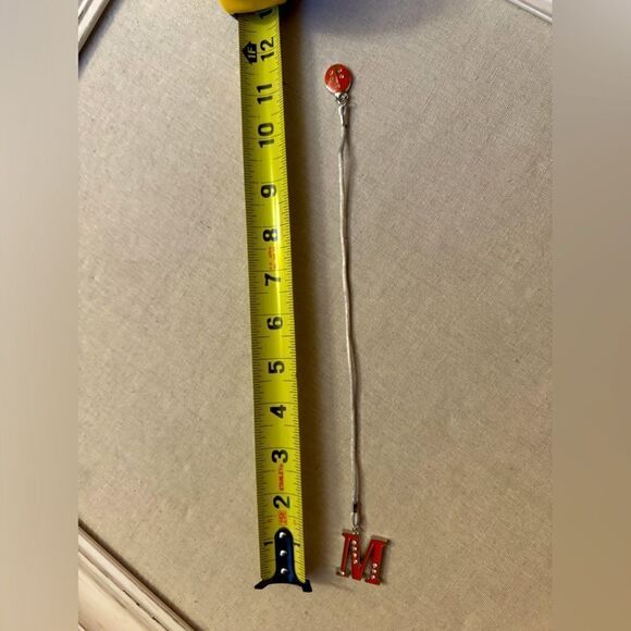 Ladybug with M bookmark w crystals and silver silk cord NWOT - Picture 7 of 7